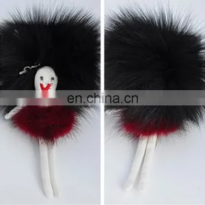 Fur Doll Mink Hair Pendant Keychain thumbnail-3