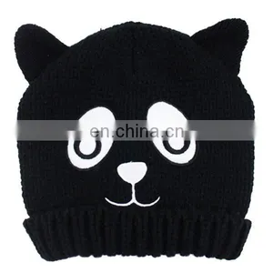 Newest Wholesale Cute Winter Kid's Knitted Hat Scarf Glove Set With Animal Ear thumbnail-3
