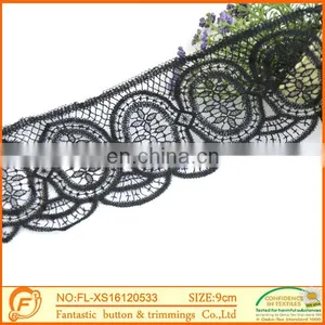 Nice Design Black Lace For Garment Wholesale Fabric Lace Triming thumbnail-4