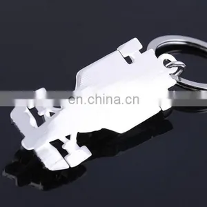 Creative Simulation Racing Car Logo Metal Key Chain With Ring thumbnail-3
