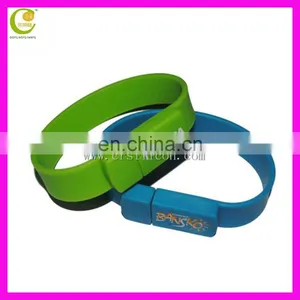 Custom Logo Waterproof Silicone Usb Slap Bracelet Usb Wristband Usb Flash Memory Stick thumbnail-2