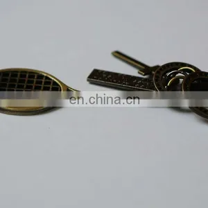 Wholesale Customized Badminton Racket Shaped Keychain/keyring thumbnail-1