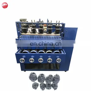 High Production 5 Wires 5 Balls Stainless Steel Flat Scourer Making Machine thumbnail-1