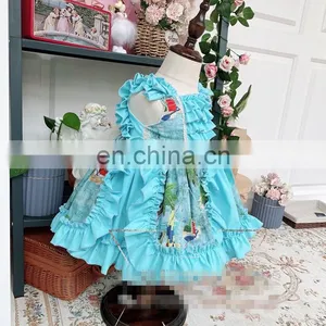 Infant Baby Dresses Spanish Girls Dress Flower Vintage Wholesale Kids Clothing Children Boutiques thumbnail-4