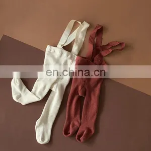 2020 Korean Children's Clothing Ins Wind Autumn Baby Knitted Overalls With Foot Socks Men and Women Baby Socks thumbnail-1