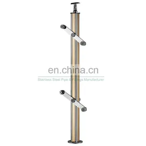 New Promotion Deck Post Stainless Steel Balustrade Post Railing Balcony Wholesale In China thumbnail-6