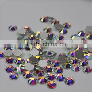 Top Quality Very Bright Nail Art Rhinestones Crystal AB Clour Silver Flatback Non Hot Fix Rhinestone for DIY Nails Decoration thumbnail-2