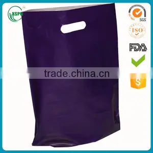 Supermarket Clothes Shopping Die Cut Handle Plastic PE Bag thumbnail-1