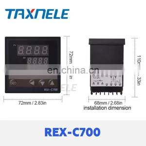 Digital PID REX-C700 Temperature Controller + SSR Relay 40A + K Thermocouple + Heat Sink ,PID Controller Thermostat SSR Output thumbnail-3