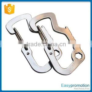 Stainless Steel Custom Climbing Hot Selling Carabiner Hook Wholesale Bottle Opener thumbnail-1