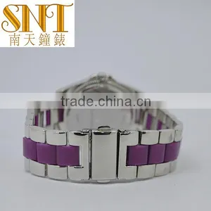 Japan Movt Quartz Watch Gold Steel Crystal Stone Lady Watch Luxury Beautiful Vogue thumbnail-5