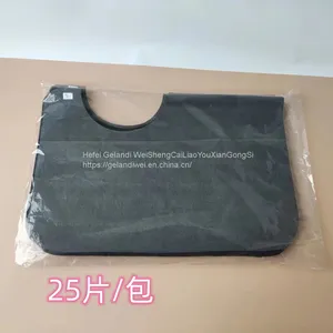 Disposable Non-woven Black Barber Bib Hair Tools Dyed Hair Wai Cloth Waterproof Dustproof Thickening thumbnail-2