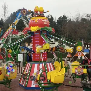 Kids Swing Set Amusement Park Electric Aircraft Engine Christmas Self Control Plane thumbnail-3