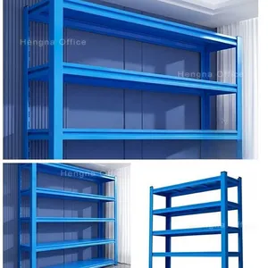 Boltless Rivet Shelving Rack for Garage Workshop and Commercial Retail Backstock, Easy Assemble Knock-down Steel Storage Organizer, Factory Direct thumbnail-3