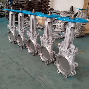 DN600 ANSI 150LB Carbon Cast Steel WCB SS304 CF8M Mining Hand Wheel Pneumatic Electric Actuator Slurry Knife Gate Valve thumbnail-4