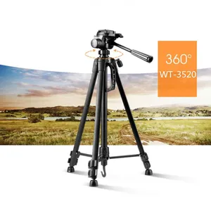 High Quality Digital Camera Tripod Aluminum Lightweight 1.4m/55inch Camera Stand Best Phone Holder Tripod WT-3520 thumbnail-1