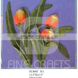 Polyresin Flower Wall Decoration Plaque thumbnail-1