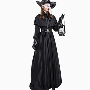 Adult Plague Doctor Costume, Long Beak Bird Man Outfit, Halloween Cosplay Suit With Optional Full Set thumbnail-1