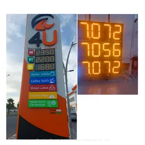 Custom Size LED Fuel Price Board High Brightness Anti High Temperature Screen for Saudi Arabia Gas Station Project thumbnail-1
