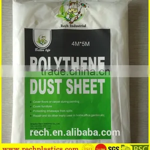 China Quality Low Price PE Paint Protective Transparent Dust Cloth thumbnail-1