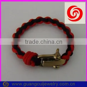 Fashion 2 Color Gold Adjustable Paracord Bracelet Shackle thumbnail-1