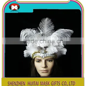 2016 Custom Party Headwear Feather Headdress and the Wholesale Headdress Colorful Mask and Party Mask thumbnail-1