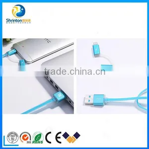 2015 REMAX Hot Sale Charging USB Data Cable 2 in 1 Metal Cable thumbnail-2