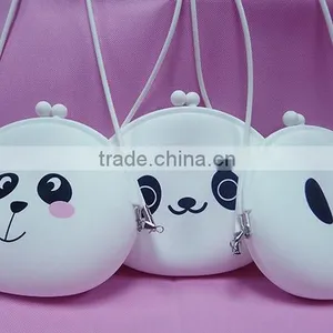 2015 High Grade Silicone Cute Panda Shaped Purses/ Fashion Bags/white Purses thumbnail-3