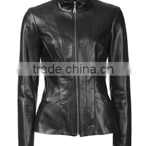China Factory Wholesale Ladies Fashion Leather Jackets Korea thumbnail-1