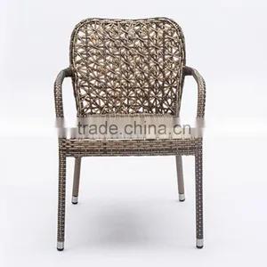 Hot Sale Outdoor French Cafe Chairs Pe Wicker Synthetic Garden Furniture Rattan Set thumbnail-2