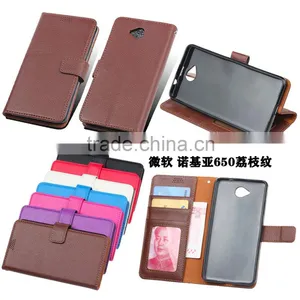 Luxury Litchi Grain Case for NOKIA 650 PU Leather Wallet Cover With Card Holder Stand Case TB-0096 thumbnail-2