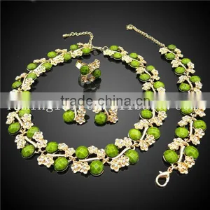 African Fashion Resin Jewelry Real Flowers Bridal Jewelry Set for Wedding thumbnail-1