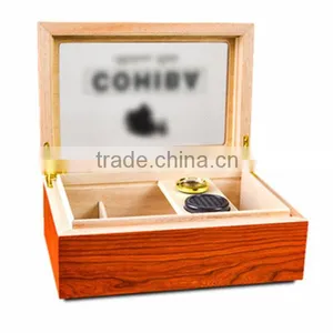 Unique Design Unifinished Wooden Cigar Box With Mirror thumbnail-1