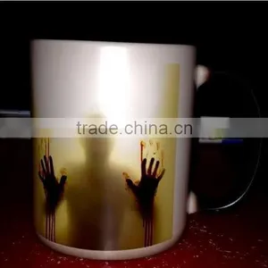 Custom Morphing Mugs the Walking Dead Coffee Tea Milk Hot Cold Heat Sensitive Color Changing Black and White 11 Oz Ceramic Mug thumbnail-1