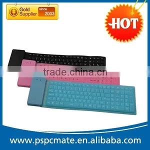 Computer 105keys Waterproof Foldable Silicon Wireless Bluetooth Keyboard thumbnail-1