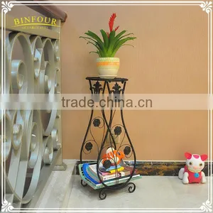 Flower Vase Shape Planters Wrought Iron Plant Stand for Home Deco thumbnail-1