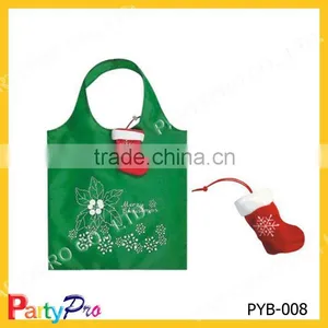 Polyester Foldable Bag for Shopping, Sales Promotion (Christmas Sock) thumbnail-1