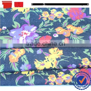 Plain Polyester Viscose Heavy Weight Outdoor Flower Print Women Fabric thumbnail-1