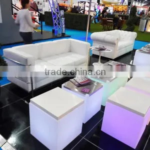 RGB Illuminated LED Light Cube / Rechargable Outdoor and Indoor LED Cube Seat With Cushion thumbnail-6