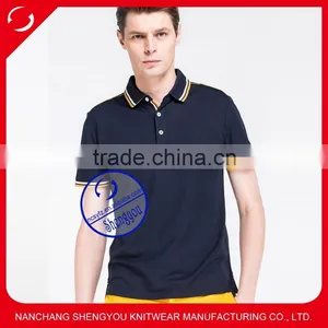 Custom Polo Shirts With Yellow Ansd White Collar and Cuff thumbnail-1