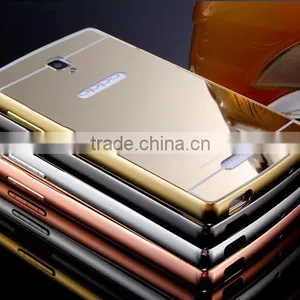 Factory Wholesale Metal Bumper Mirror Back Flare Phone Case For OPPO 831 thumbnail-2