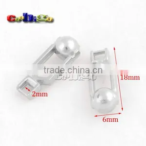 18*6mm Metal Zipper Pull Tap Zinc Alloy Silver For DIY Zipper Sliders #FLQ161-S thumbnail-1