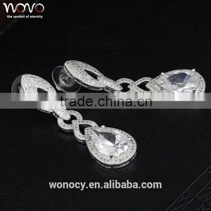 Top Quality Brass Jewelry Sterling Silver Exquisite Zircon Earrings For Women thumbnail-3