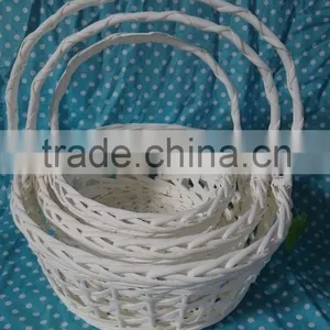Wholesale Stylish Willow Flower Basket Gift Basket thumbnail-1