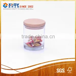 New Design White Ceramic Box Wooden Lid thumbnail-1