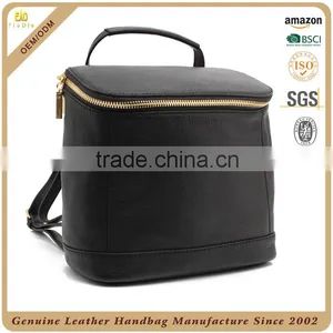 Guangzhou OEM Vendor High Quality Genuine Leather Bag Leather Travel Bag Custom Real Cow Leather Bucket Bag for Women thumbnail-2