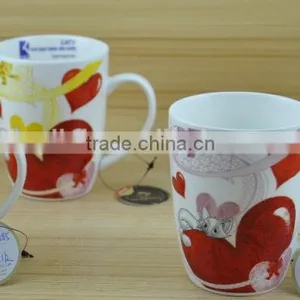 11OZ Valentine's Day Fully Decal Printed Coffee Cups, Shiny Surface Porcelain Mug, KL5002-355 thumbnail-3