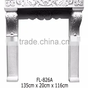 Polystyrene High Quality Beautiful PU Decorative White Marble Fireplace/freestanding Nero Marquina Marble Fireplace thumbnail-2