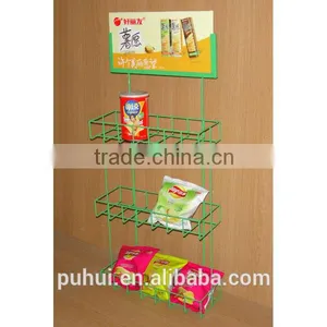 Powder Coating Floor Metal Wire Potato Chips Display Rack With Competitive Price Quality Choice thumbnail-6