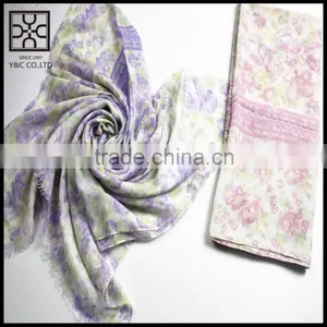 Polyester Floral Print Designer Scarf Wholesale China thumbnail-4